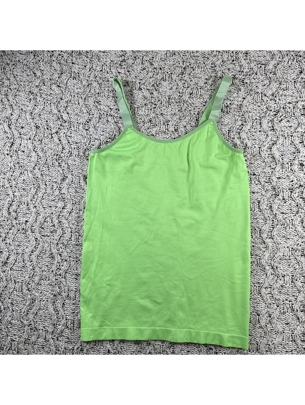 Sprytual Women's Green Adjustable Strap Tank Top Size M/L Sleeveless Casual Cami